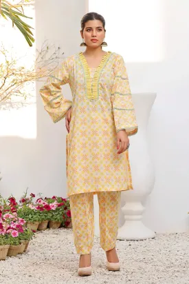 2PC Unstitched Printed Lawn Shirt and Trouser KST-2490