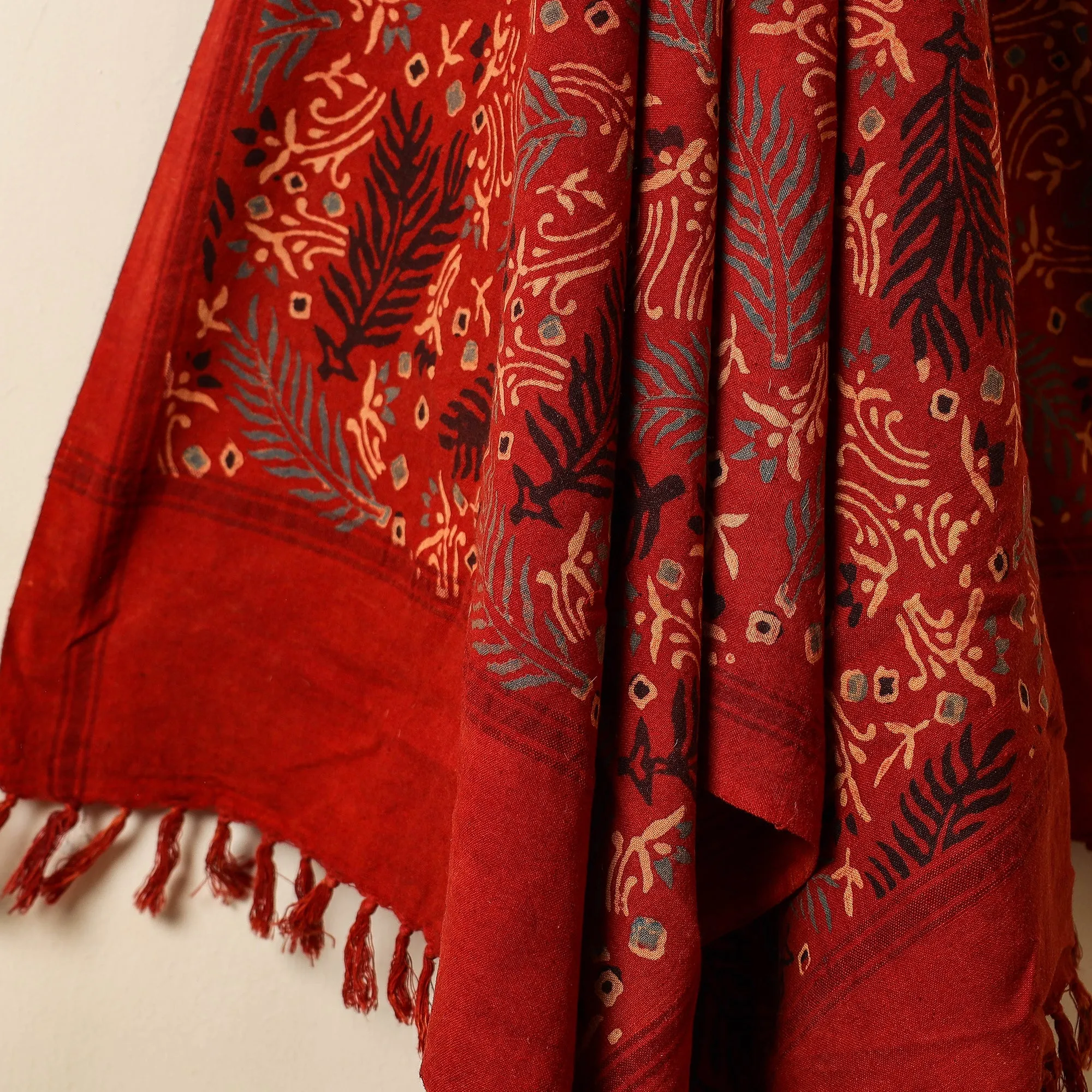 Ajrakh Block Printed Handloom Cotton Towel