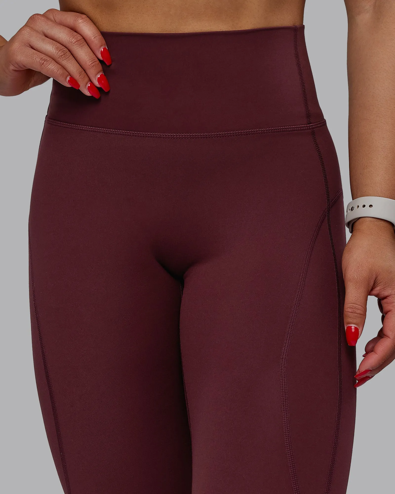 Bend Full Length Leggings - Dark Cherry