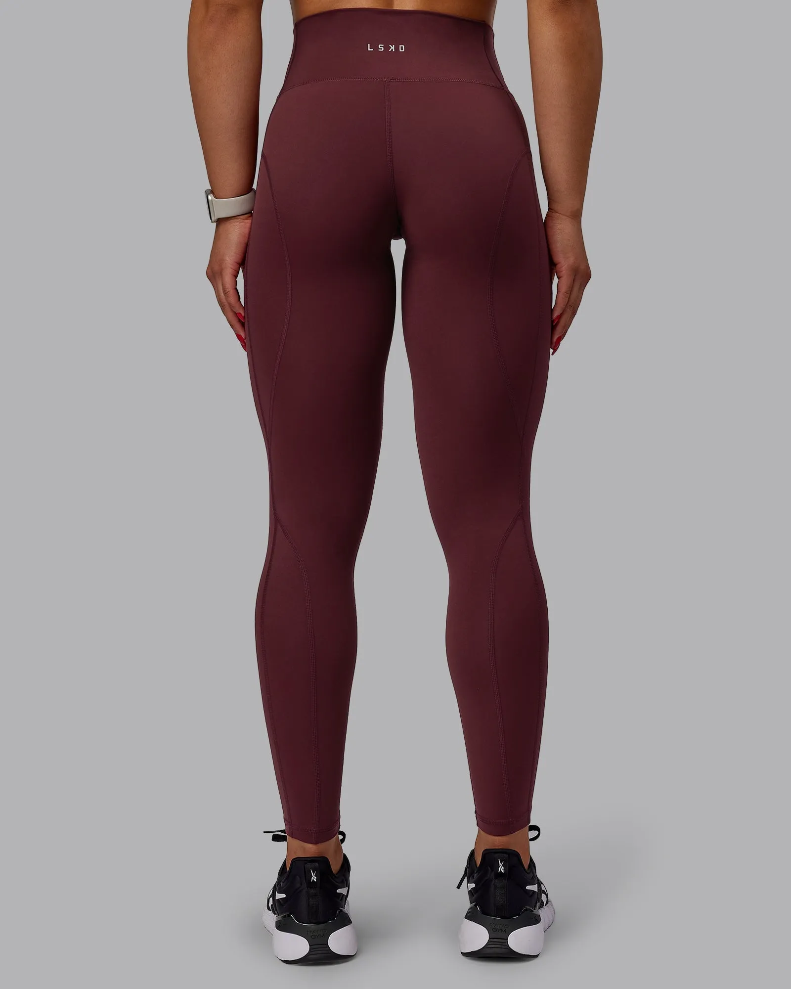 Bend Full Length Leggings - Dark Cherry