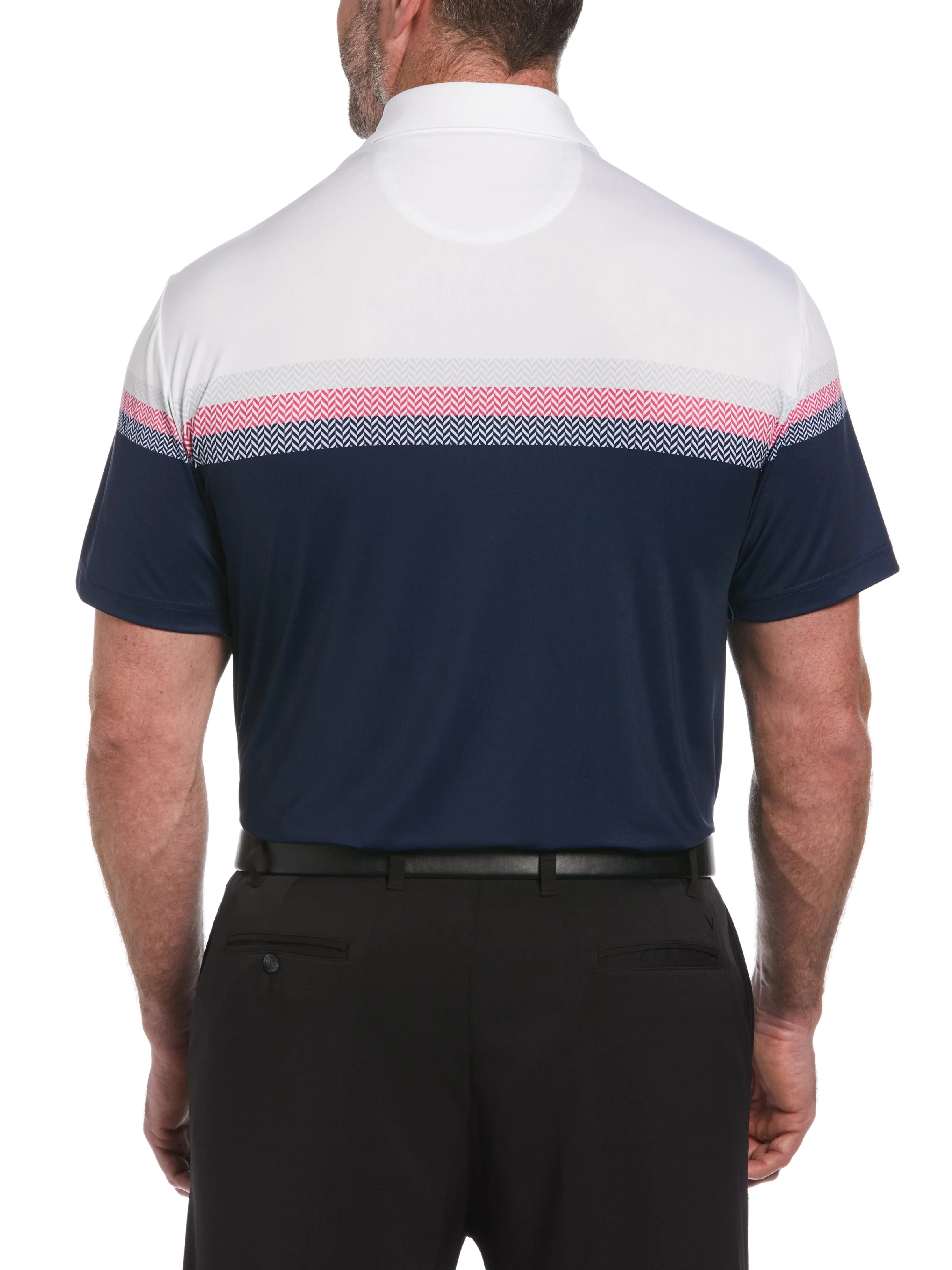 Big & Tall Printed Herringbone Polo