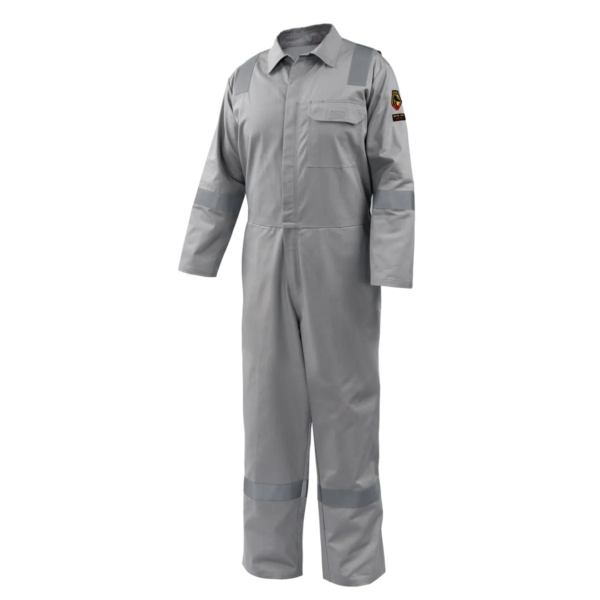 Black Stallion 7 oz. AR/FR Cotton Coverall w/ Reflective FR Tape, Gray - CF2118-GY