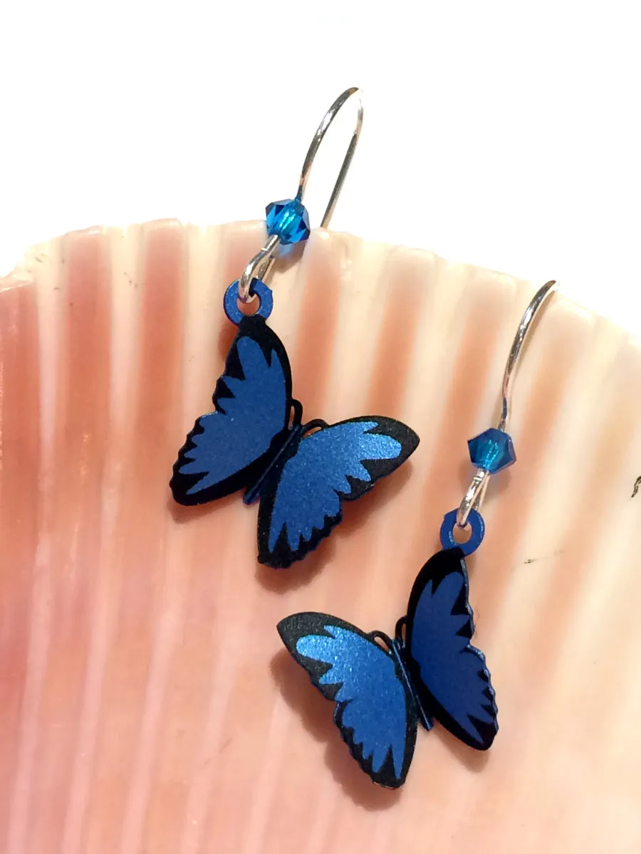 Blue Butterfly Dangles by Sienna Sky