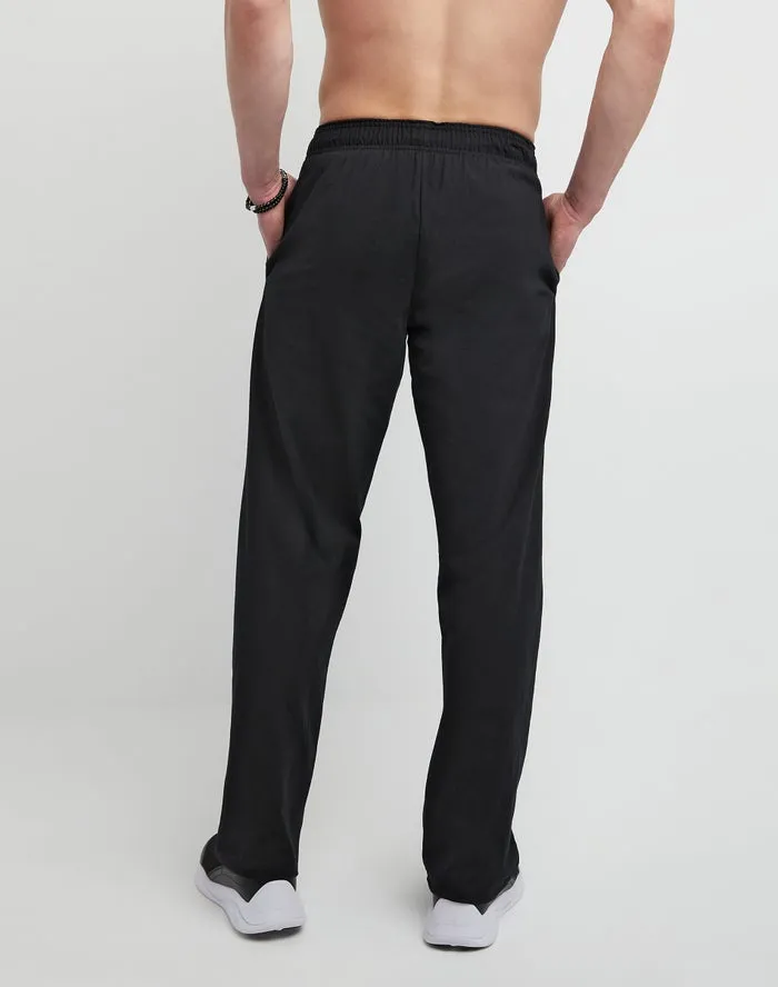 Champion Men's Open Bottom Everyday Cotton Jersey Pant Black P7309 407Q88 003