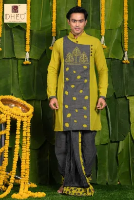 Dak Bangla- Dheu Designer Kurta-Dhoti(Optional)Set