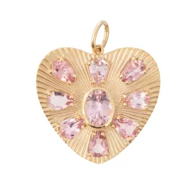 Enchantment Heart Charm with Pink Tourmaline