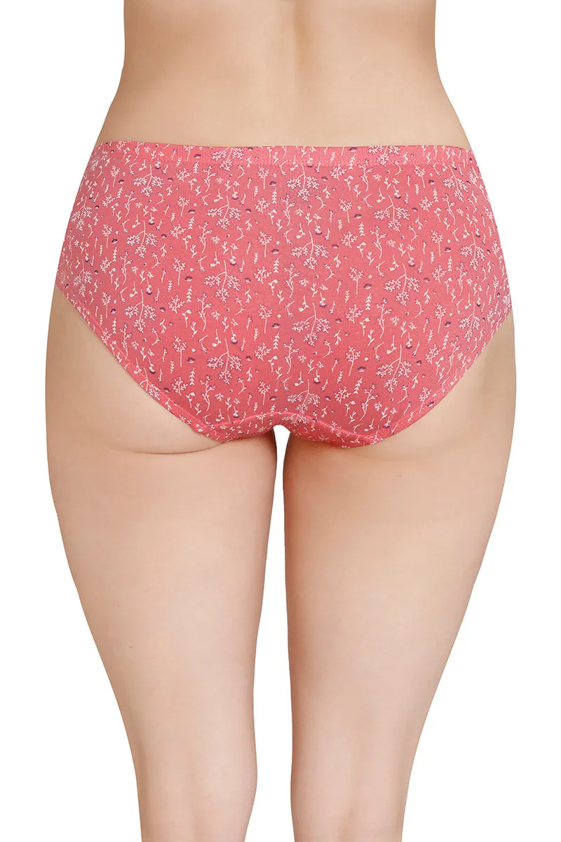 Inner Elastic Printed Mid Rise Hipster Panty (Pack of 3)