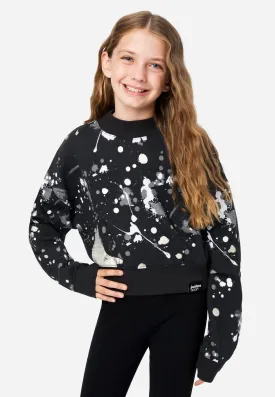 J Sport Patterned Mock Neck Sweatshirt