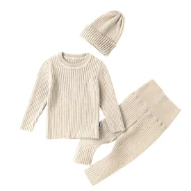 Knitted Cotton Winter Clothing Set (3 piece set)