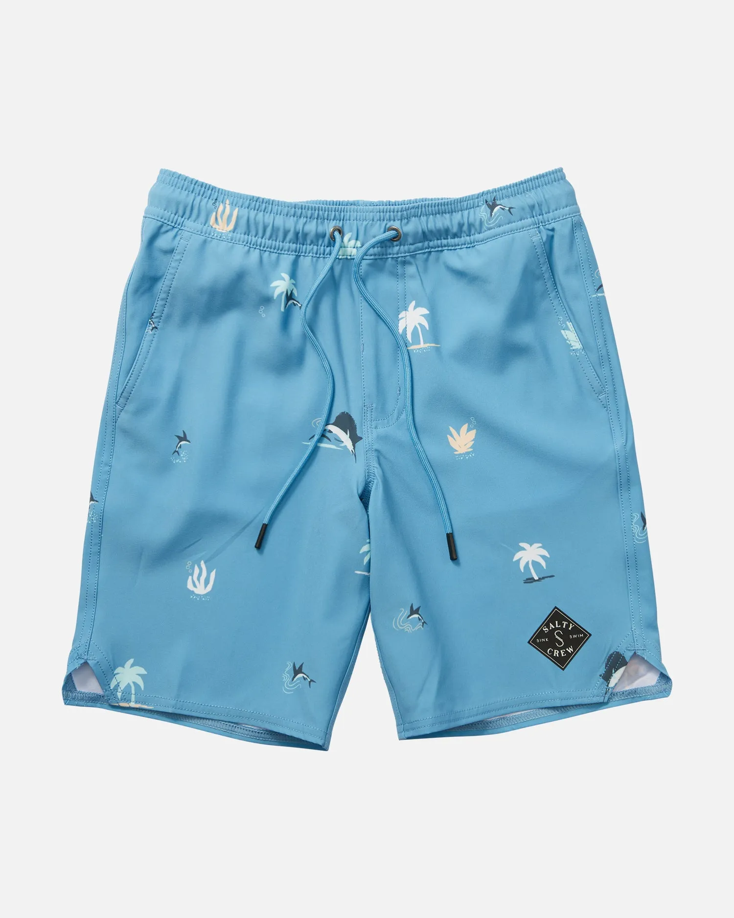 Lowtide Boys Azul Blue Elastic Boardshort