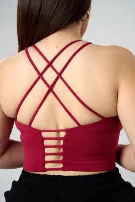 Oneida Bra Top - Dark Red