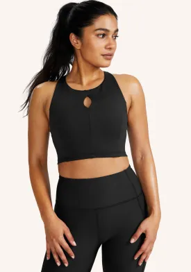 Precise And Charged High Neck Crop Bra