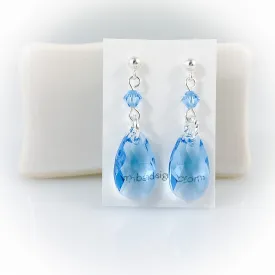 "Crystal Rain" (Light Blue) Earrings