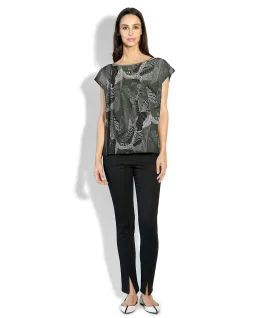 ROXANNE T-SHIRT PRINT GRAPHITE/BLACK