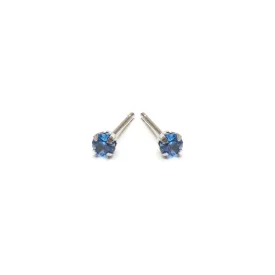 September Birthstone Stainless Steel Stud Earrings