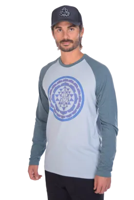 Sri Yantra on Long-Sleeve Men's Raglan