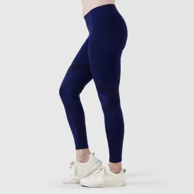 Tf-Navy Leggings With Net Panels