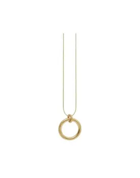 Tula Adjustable Chunky Ring Necklace Gold Plating