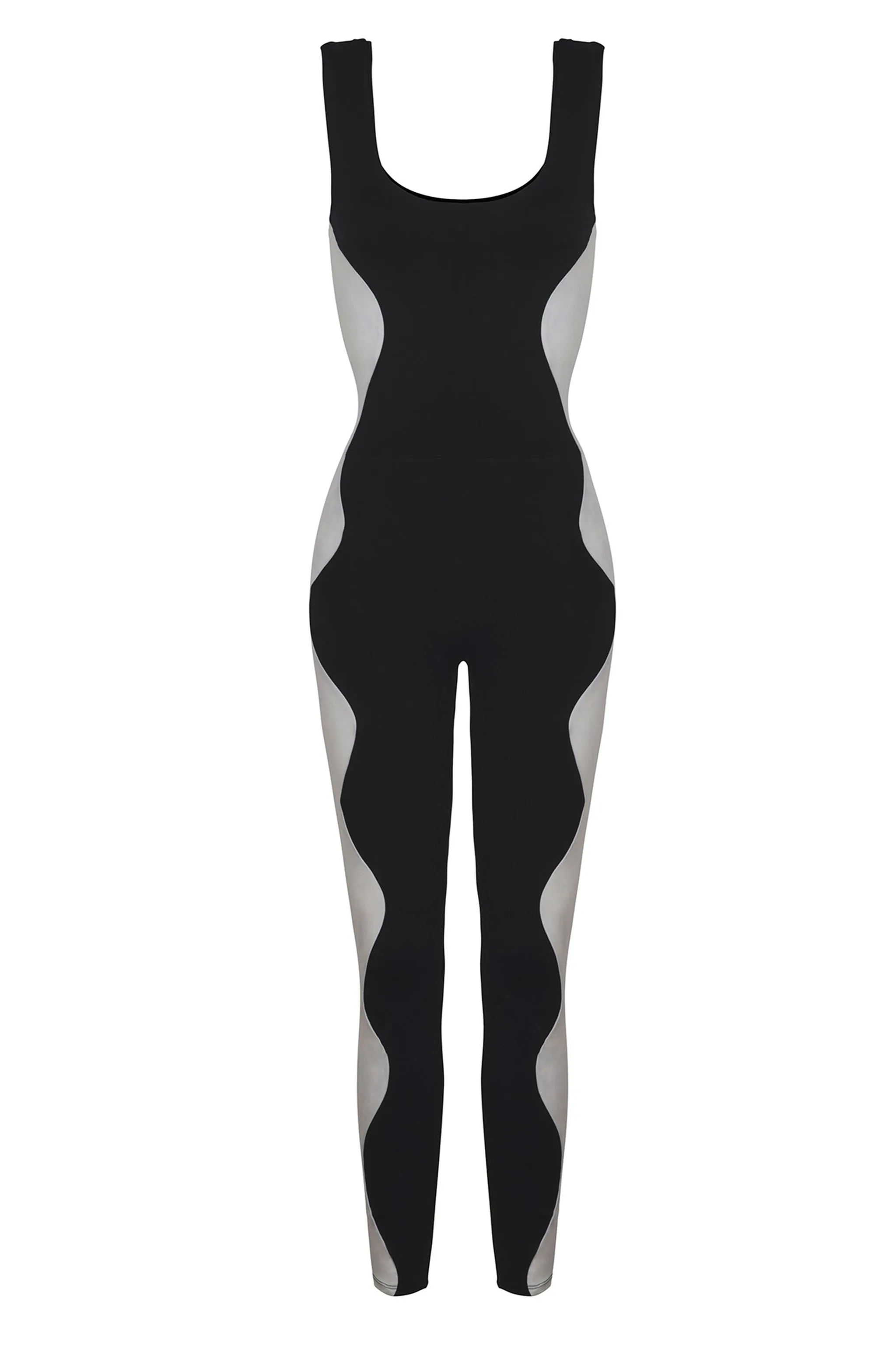 Wave Unitard Black / Chantilly