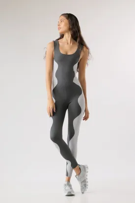 Wave Unitard Dark Grey / Polar